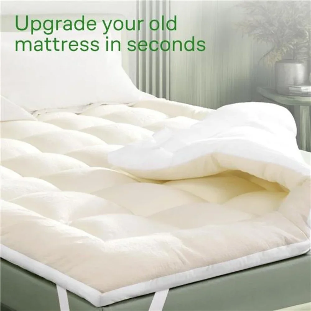 New Ultra Soft Queen Mattress Topper - Bamboo Viscose Mattress Pad for Back Pain